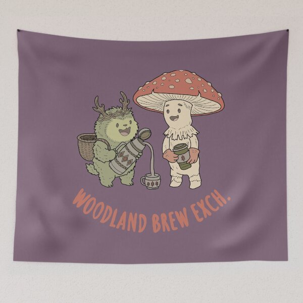 Item preview, Woodland Brew Exchange Mushroom and Forest Creature designed and sold by LeshanArt.