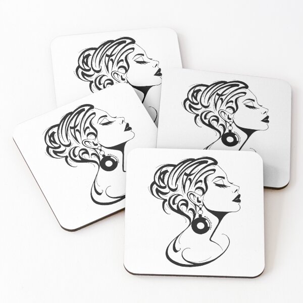 Item preview, Young Woman Modern Calligraphic ORNAMENT designed and sold by elmuna.
