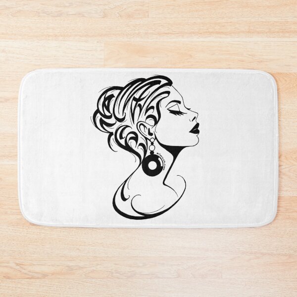 Item preview, Young Woman Modern Calligraphic ORNAMENT designed and sold by elmuna.