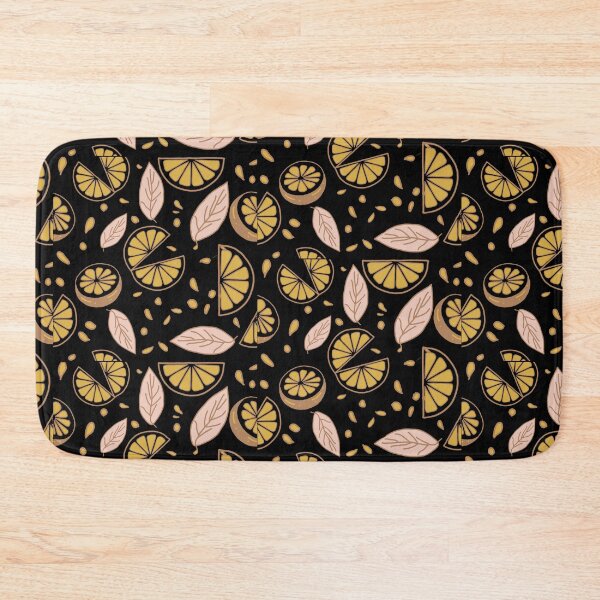 Item preview, Hand Drawn Citrus Batik Pattern - Amalfi Lemon Mustard Black Boho designed and sold by Graphroad.