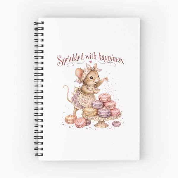 Item preview, Cute Mouse Sprinkled With Happiness Macaron Bakery Aesthetic designed and sold by AQUILAKREO.