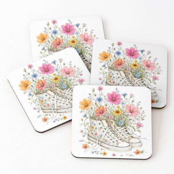 Item preview, Wildflowers in Sneakers Vintage Botanical Aesthetic designed and sold by LunaPixelStudio.