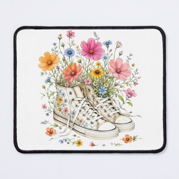 Item preview, Wildflowers in Sneakers Vintage Botanical Aesthetic designed and sold by LunaPixelStudio.