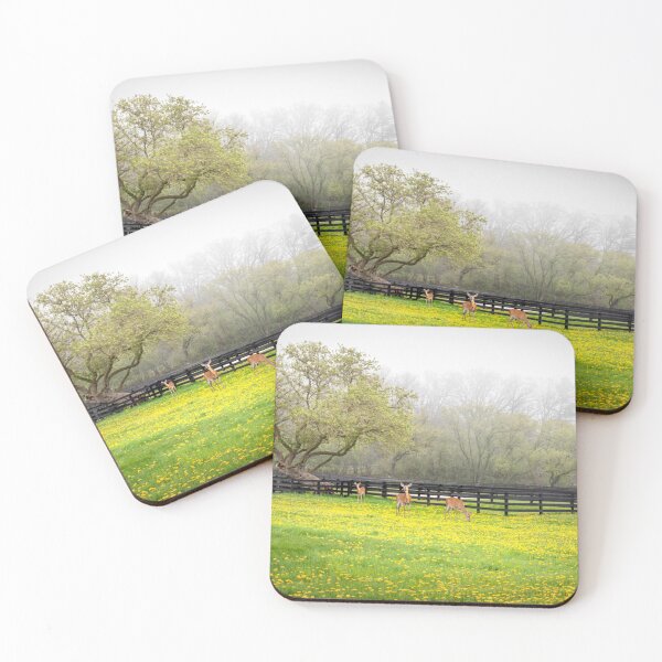 Item preview, White-tailed Deer in green field with dandelions designed and sold by TerraMediaLLC.