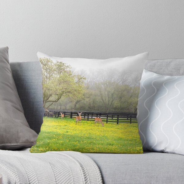 Item preview, White-tailed Deer in green field with dandelions designed and sold by TerraMediaLLC.