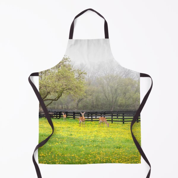 Item preview, White-tailed Deer in green field with dandelions designed and sold by TerraMediaLLC.