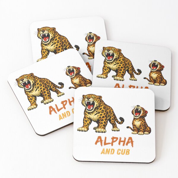 Item preview, Alpha and Cub – Leopard Father and Child Illustration designed and sold by ROARSOME DESiGNS.