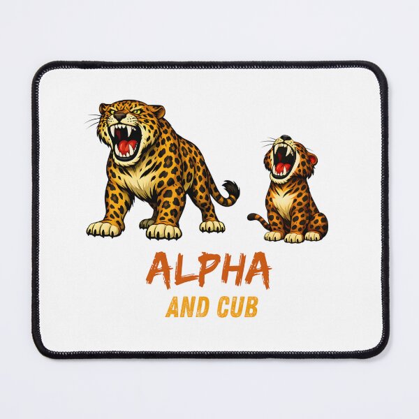 Item preview, Alpha and Cub – Leopard Father and Child Illustration designed and sold by ROARSOME DESiGNS.
