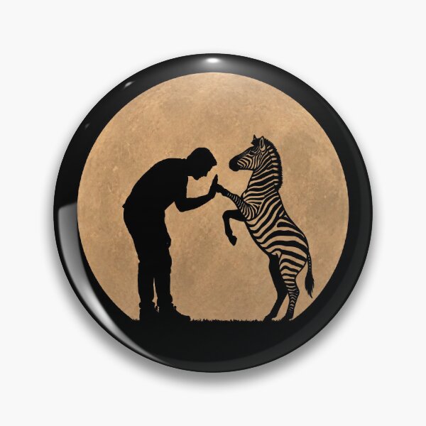 Item preview, Funny Zebra Fathers Day Full Moon Mom Dad Kids designed and sold by FurryHavenPH.
