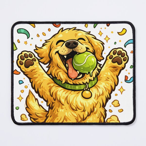 Item preview, Golden Retriever Finally Caught the Ball designed and sold by PatiImagination.