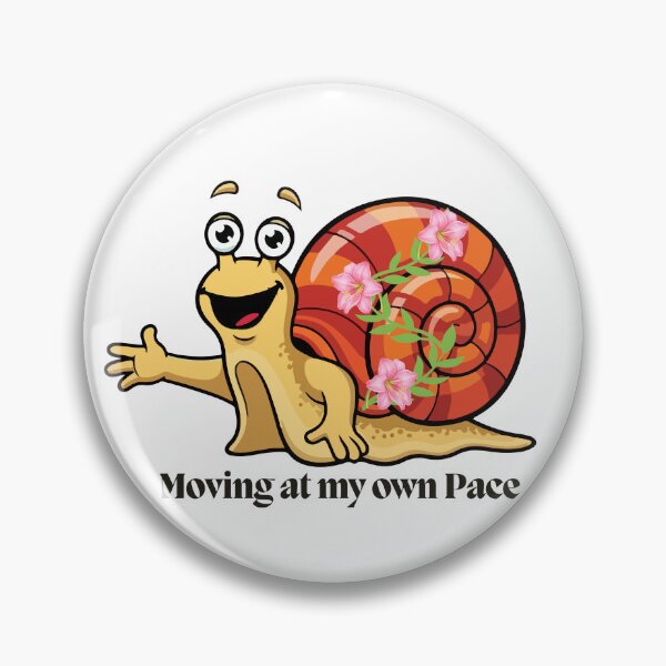 Item preview, Floral Snail Sticker | Moving At My Own Pace Positive Quote Art designed and sold by Pandey14.