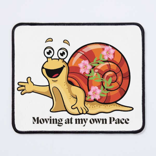 Item preview, Floral Snail Sticker | Moving At My Own Pace Positive Quote Art designed and sold by Pandey14.