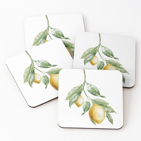 Item preview, Watercolor Lemon Branch With Blossoms designed and sold by Alisles.