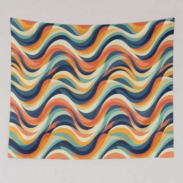 Item preview, Prismatic Wave Geometry Seamless Pattern designed and sold by MoonwoodStudio.