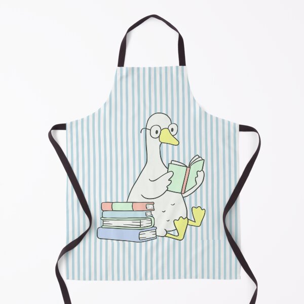 Item preview, bookish goose illustration designed and sold by AuroraPublishing.