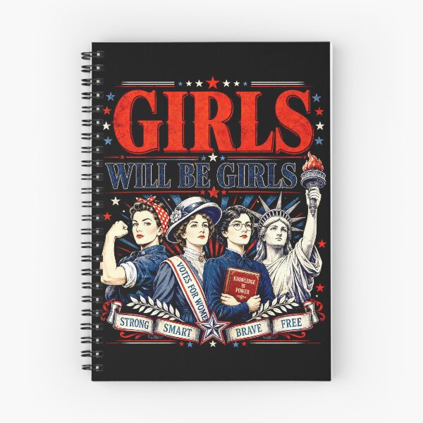 Item preview, Girls Will Be Girls Funny Feminist Women's History Suffragette designed and sold by ArcaneArtistry.