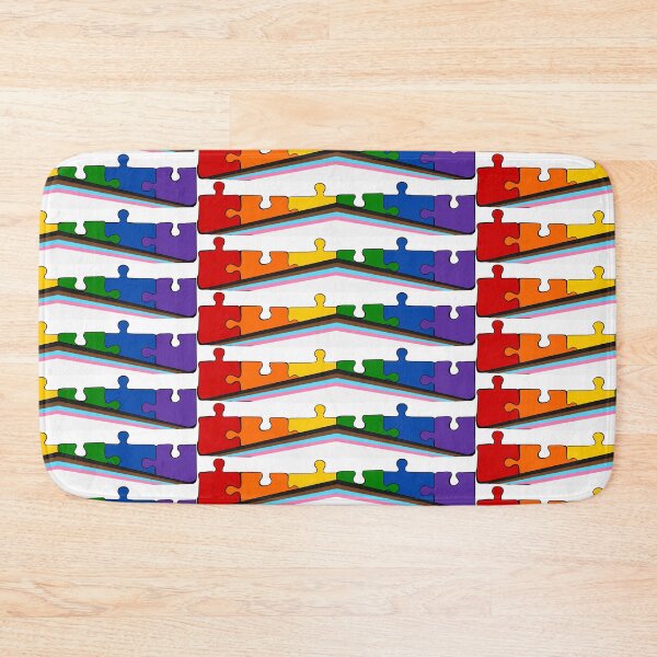 Item preview, Rainbow Puzzle Pieces Pride Flag designed and sold by HarveyHandcraftsandDesigns.