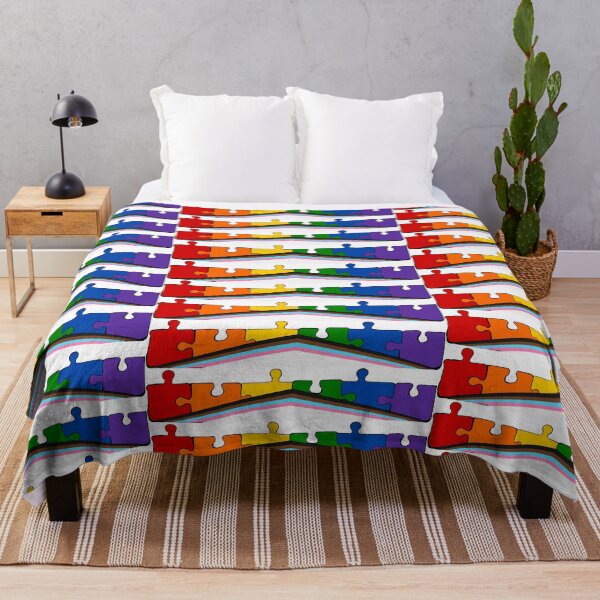 Item preview, Rainbow Puzzle Pieces Pride Flag designed and sold by HarveyHandcraftsandDesigns.