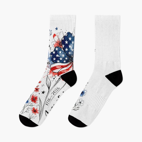 Item preview, America 250th Anniversary Watercolor Floral 1776 2026 Semiquincentennial designed and sold by ArcaneArtistry.
