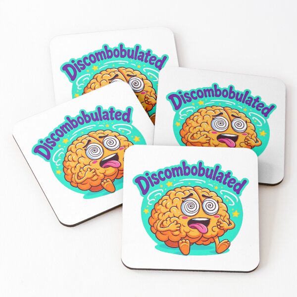 Item preview, Discombobulated Brain Funny Mental Health Overwhelmed Cartoon designed and sold by MalisoStickers.