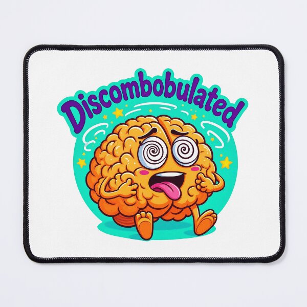 Item preview, Discombobulated Brain Funny Mental Health Overwhelmed Cartoon designed and sold by MalisoStickers.