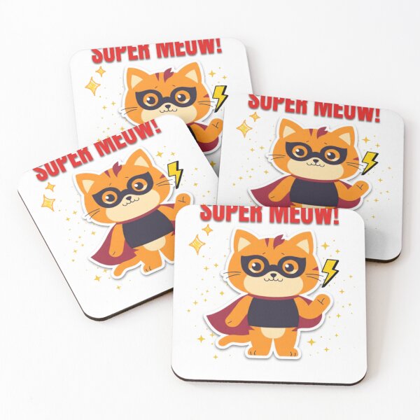 Item preview, Super Meow Hero Cat designed and sold by BRIGHT LITTLE STUDIO.