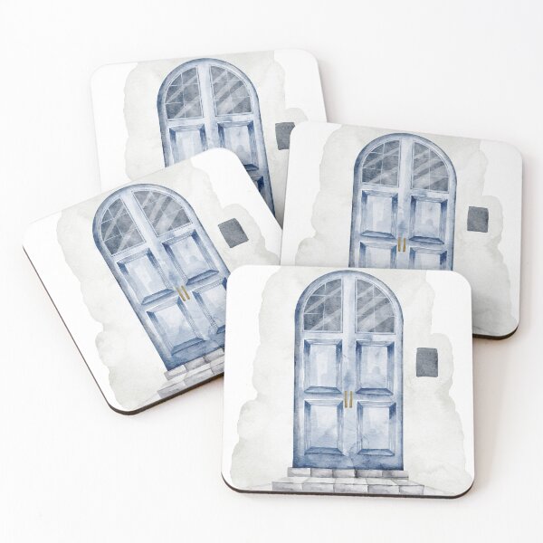 Item preview, Watercolor Mediterranean Blue Door designed and sold by Alisles.