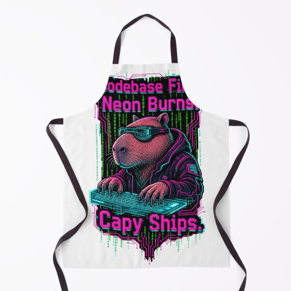 Artikelvorschau, Capybara-Softwareentwickler Cyberpunk Neon Tech entworfen und verkauft von VisualArtsOasis.