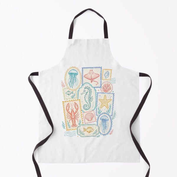 Item preview, Vintage Sea Creatures Stamp Aesthetic Ocean Animals designed and sold by Randomera.