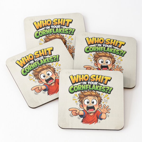 Item preview, Who Shit in Your Cornflakes?! – Shocked Cartoon Humor Design designed and sold by MysticOzzy.
