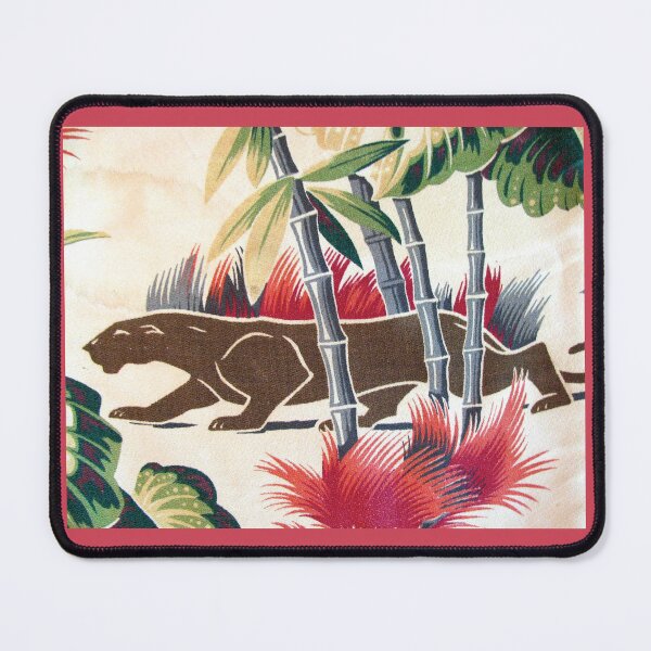 Item preview, Vintage Panther Barkcloth designed and sold by collageDP.