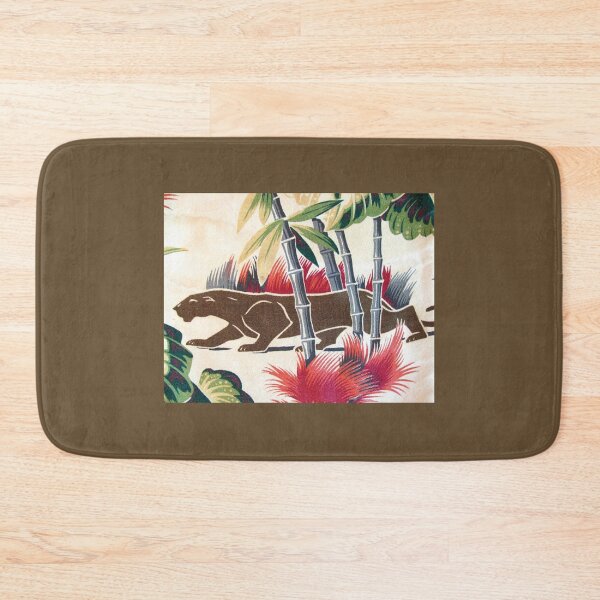 Item preview, Vintage Panther Barkcloth designed and sold by collageDP.