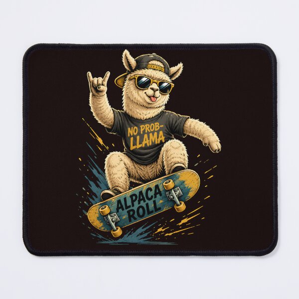 Item preview, Alpaca Roll Funny Skateboarding Lama Retro Skater Design designed and sold by 2catsDesigner.