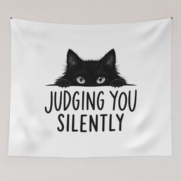 Item preview, Black Cat Judging You Silently designed and sold by Randomera.