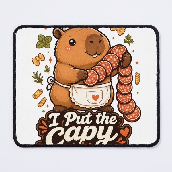 Item preview, Capybara Italian Chef Cook Funny Slogan designed and sold by VisualArtsOasis.