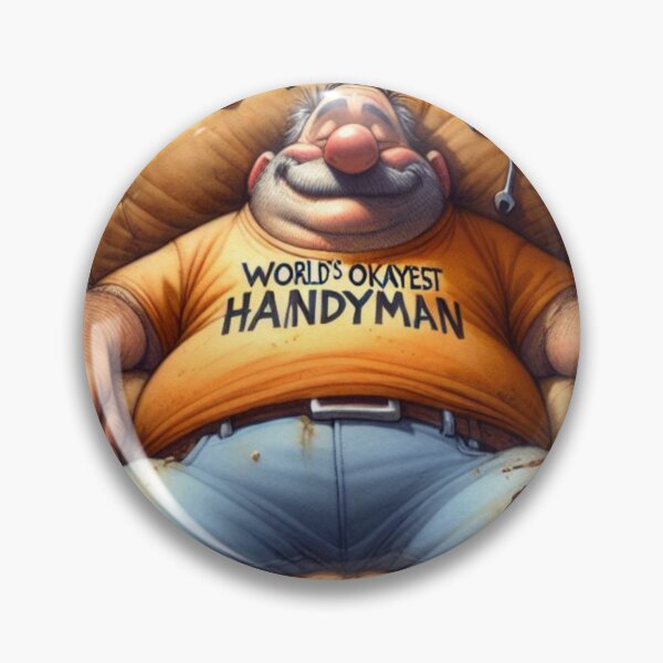 Item preview,  World's Okayest Handyman Funny Cartoon Art Print 2 designed and sold by Beyond The Canvas.