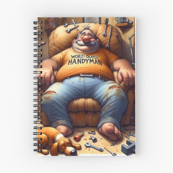 Item preview,  World's Okayest Handyman Funny Cartoon Art Print 2 designed and sold by Beyond The Canvas.