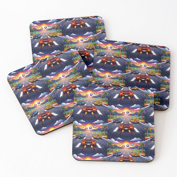 Item preview, Retro Sunset Pixel Racing Adventure designed and sold by Pixolon.