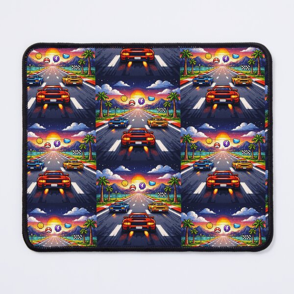 Item preview, Retro Sunset Pixel Racing Adventure designed and sold by Pixolon.