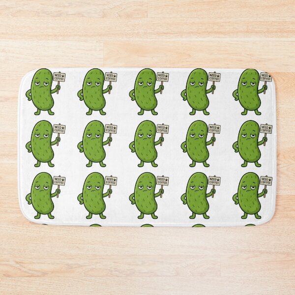 Item preview, Funny Grumpy Pickle Need Coffee Tired Morning Mood designed and sold by Basma Designs | Retro, Kawaii Shirts & Stickers.