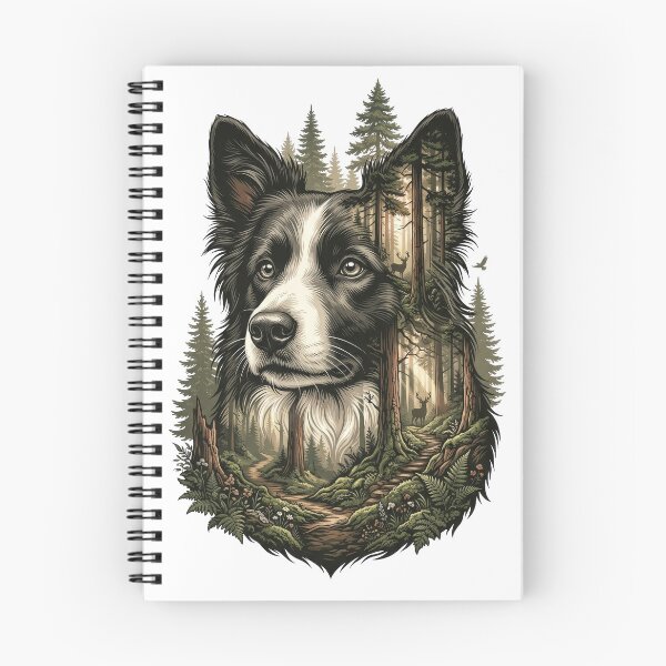 Item preview, Border Collie Forest Spirit – Premium Nature-Inspired T-Shirt designed and sold by 88 Design.