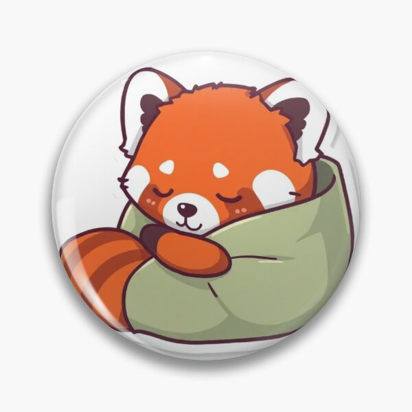Item preview, Sleepy Red Panda Burrito Sticker | Cute Kawaii Animal Wrapped in Blanket designed and sold by jatindesignss.