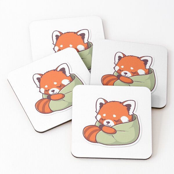 Item preview, Sleepy Red Panda Burrito Sticker | Cute Kawaii Animal Wrapped in Blanket designed and sold by jatindesignss.