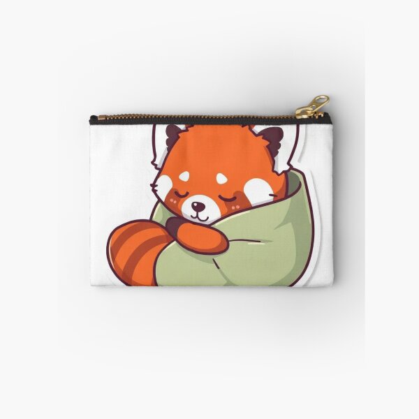 Item preview, Sleepy Red Panda Burrito Sticker | Cute Kawaii Animal Wrapped in Blanket designed and sold by jatindesignss.