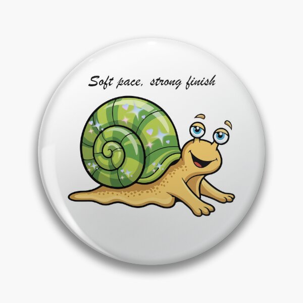 Item preview, Green Spiral Snail Sticker | Soft Pace Strong Finish Quote Art designed and sold by Pandey14.