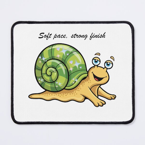 Item preview, Green Spiral Snail Sticker | Soft Pace Strong Finish Quote Art designed and sold by Pandey14.