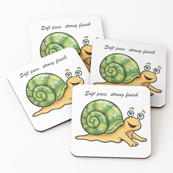 Item preview, Green Spiral Snail Sticker | Soft Pace Strong Finish Quote Art designed and sold by Pandey14.