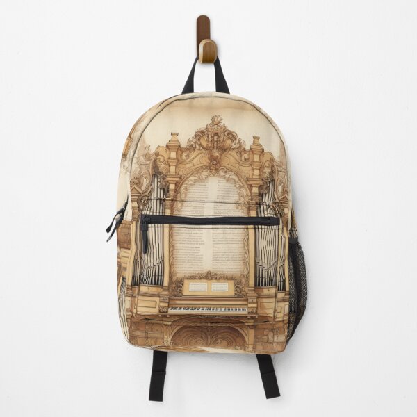 Item preview, Ornate Baroque Pipe Organ Sketch with Vintage Script Illumination designed and sold by pinkal.