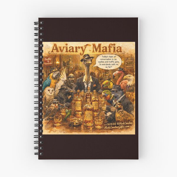 Item preview, Aviary Mafia – Hilarious Bird Mobster Cartoon by Rick London designed and sold by Rick London Gifts.