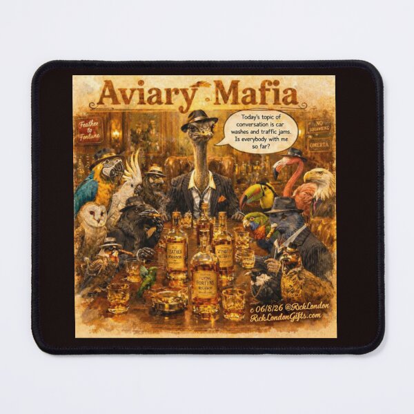 Item preview, Aviary Mafia – Hilarious Bird Mobster Cartoon by Rick London designed and sold by Rick London Gifts.